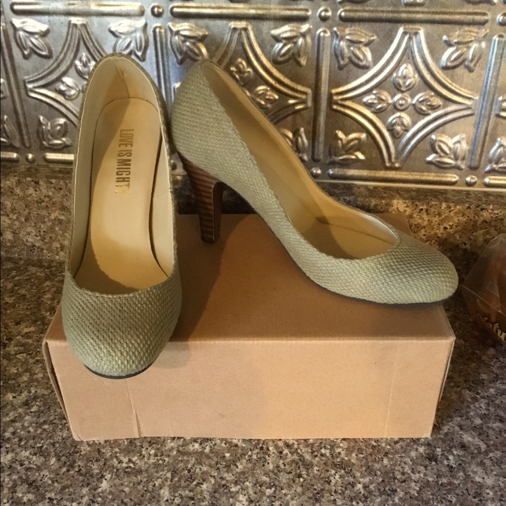 Love is Blind canvas heels